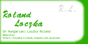 roland loczka business card